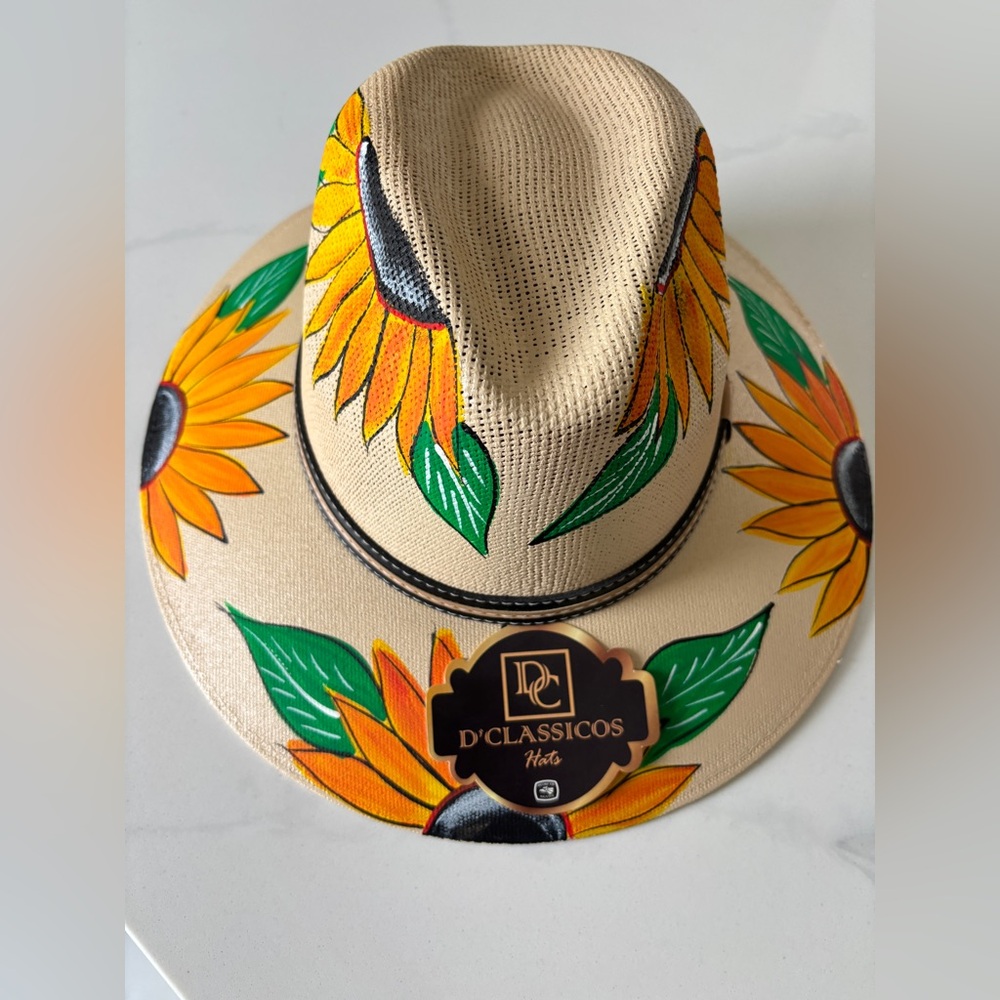 New Womens authentic Mexican hand painted hat
